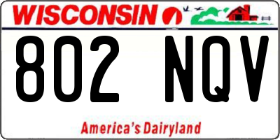 WI license plate 802NQV