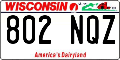 WI license plate 802NQZ