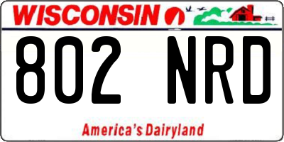 WI license plate 802NRD