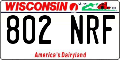 WI license plate 802NRF