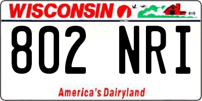 WI license plate 802NRI