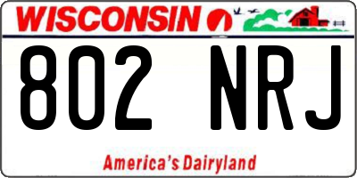 WI license plate 802NRJ