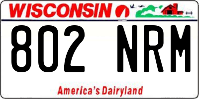 WI license plate 802NRM