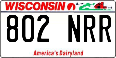 WI license plate 802NRR