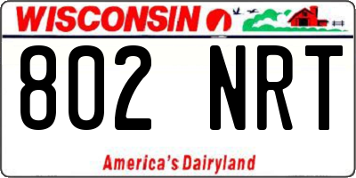 WI license plate 802NRT