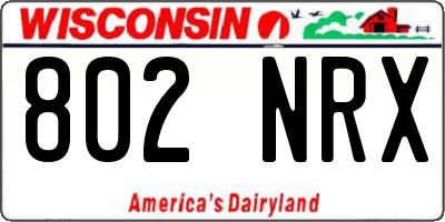 WI license plate 802NRX