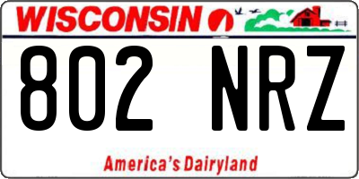 WI license plate 802NRZ