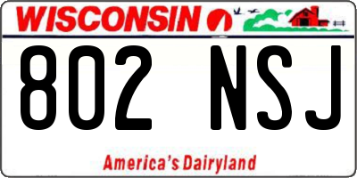 WI license plate 802NSJ