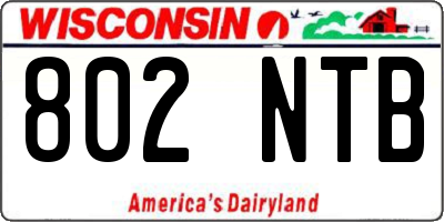 WI license plate 802NTB