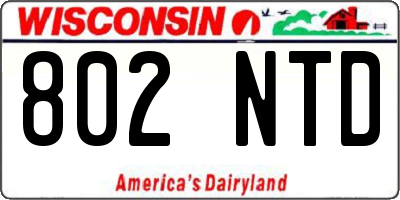 WI license plate 802NTD