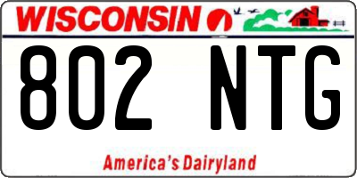 WI license plate 802NTG
