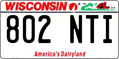 WI license plate 802NTI