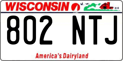WI license plate 802NTJ
