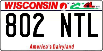 WI license plate 802NTL