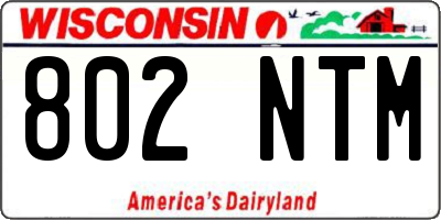 WI license plate 802NTM