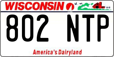 WI license plate 802NTP