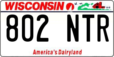 WI license plate 802NTR