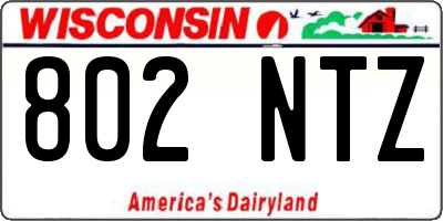 WI license plate 802NTZ