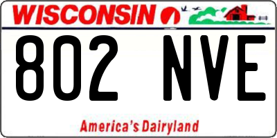 WI license plate 802NVE