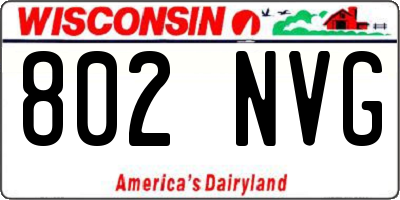 WI license plate 802NVG
