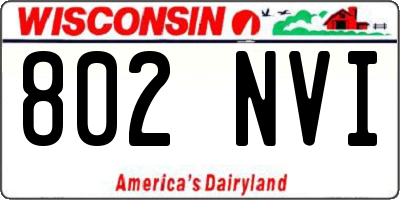 WI license plate 802NVI