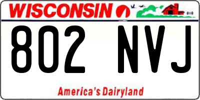 WI license plate 802NVJ