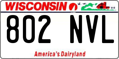 WI license plate 802NVL