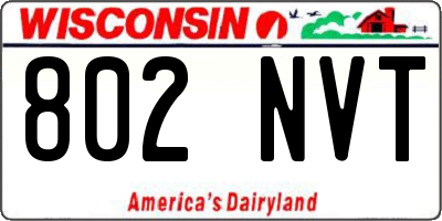 WI license plate 802NVT
