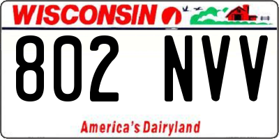 WI license plate 802NVV