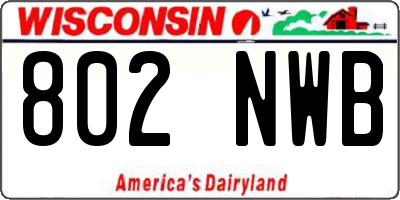 WI license plate 802NWB