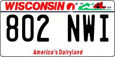 WI license plate 802NWI