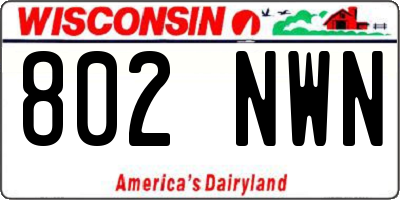 WI license plate 802NWN