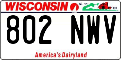 WI license plate 802NWV