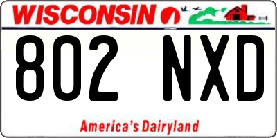 WI license plate 802NXD