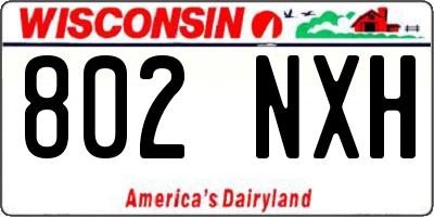 WI license plate 802NXH