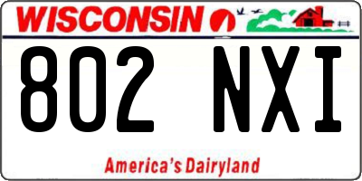 WI license plate 802NXI