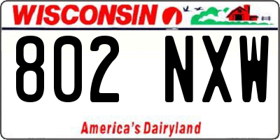 WI license plate 802NXW