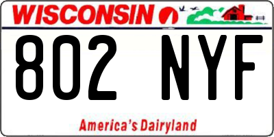 WI license plate 802NYF