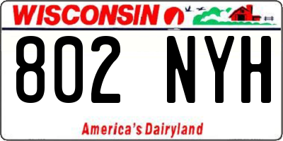 WI license plate 802NYH