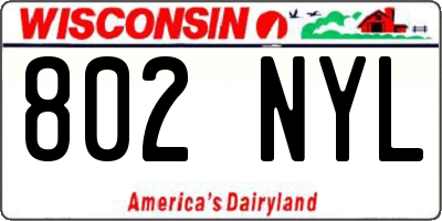 WI license plate 802NYL