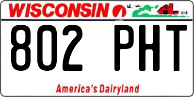 WI license plate 802PHT