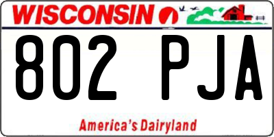 WI license plate 802PJA