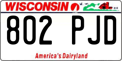 WI license plate 802PJD