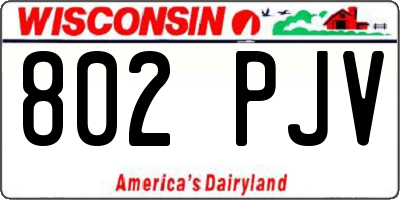 WI license plate 802PJV