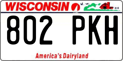 WI license plate 802PKH