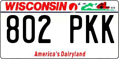 WI license plate 802PKK