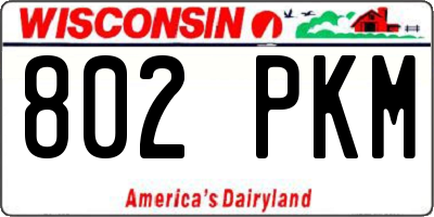 WI license plate 802PKM