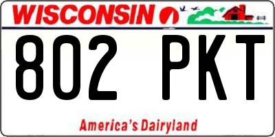 WI license plate 802PKT