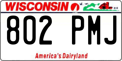 WI license plate 802PMJ