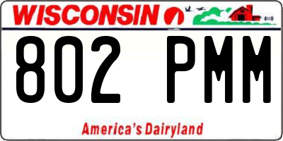 WI license plate 802PMM